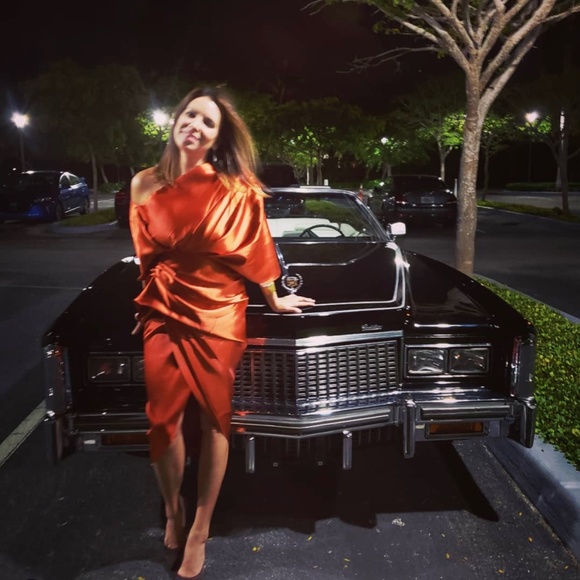 asos edition drape asymmetric linen midi dress